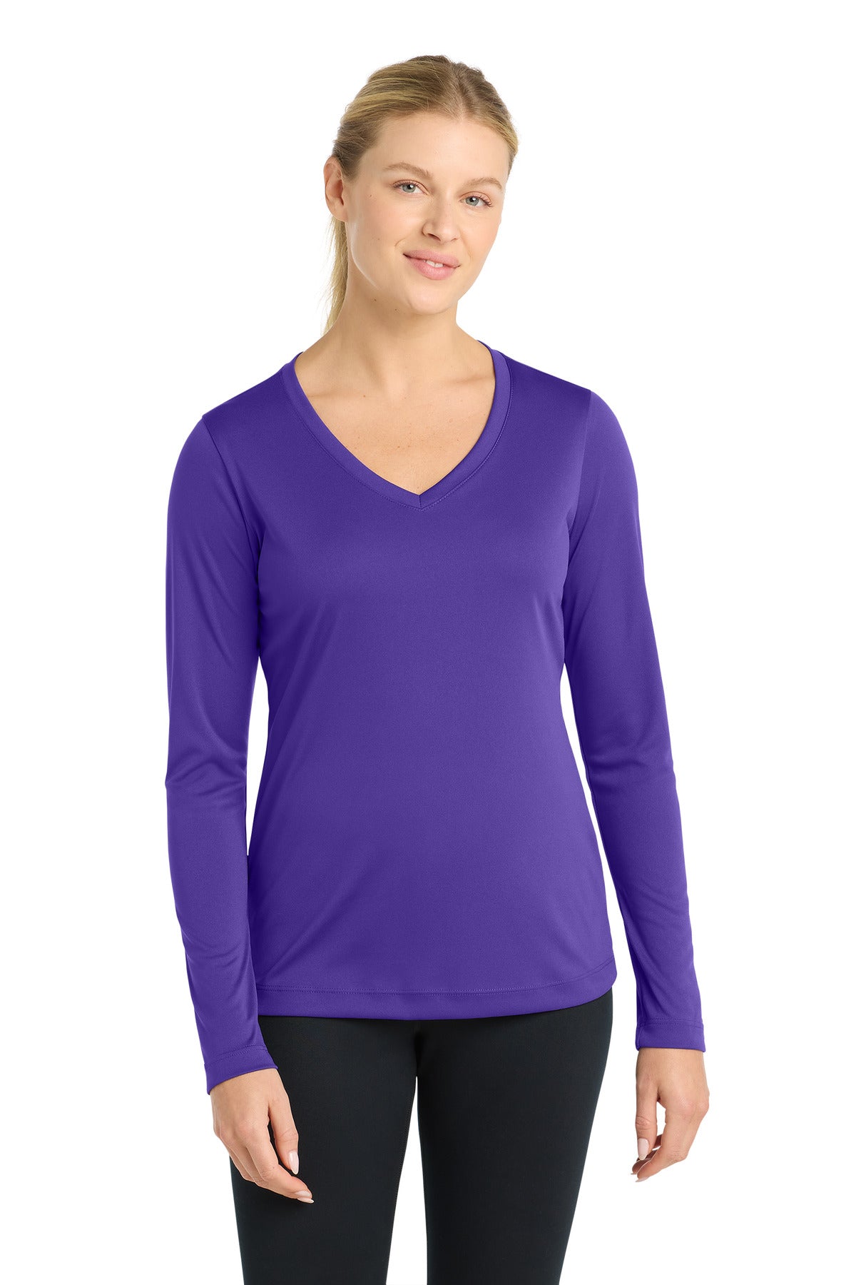 Sport-Tek   Women's Long Sleeve PosiCharge   Competitor V-Neck Tee. LST353LS