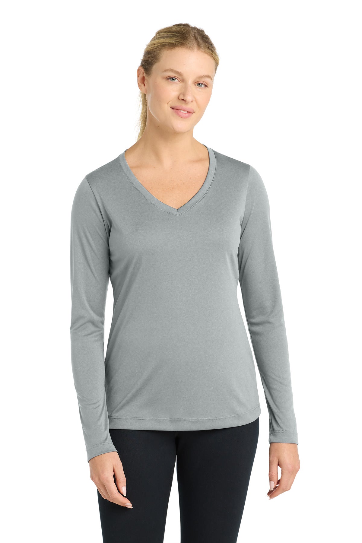Sport-Tek   Women's Long Sleeve PosiCharge   Competitor V-Neck Tee. LST353LS