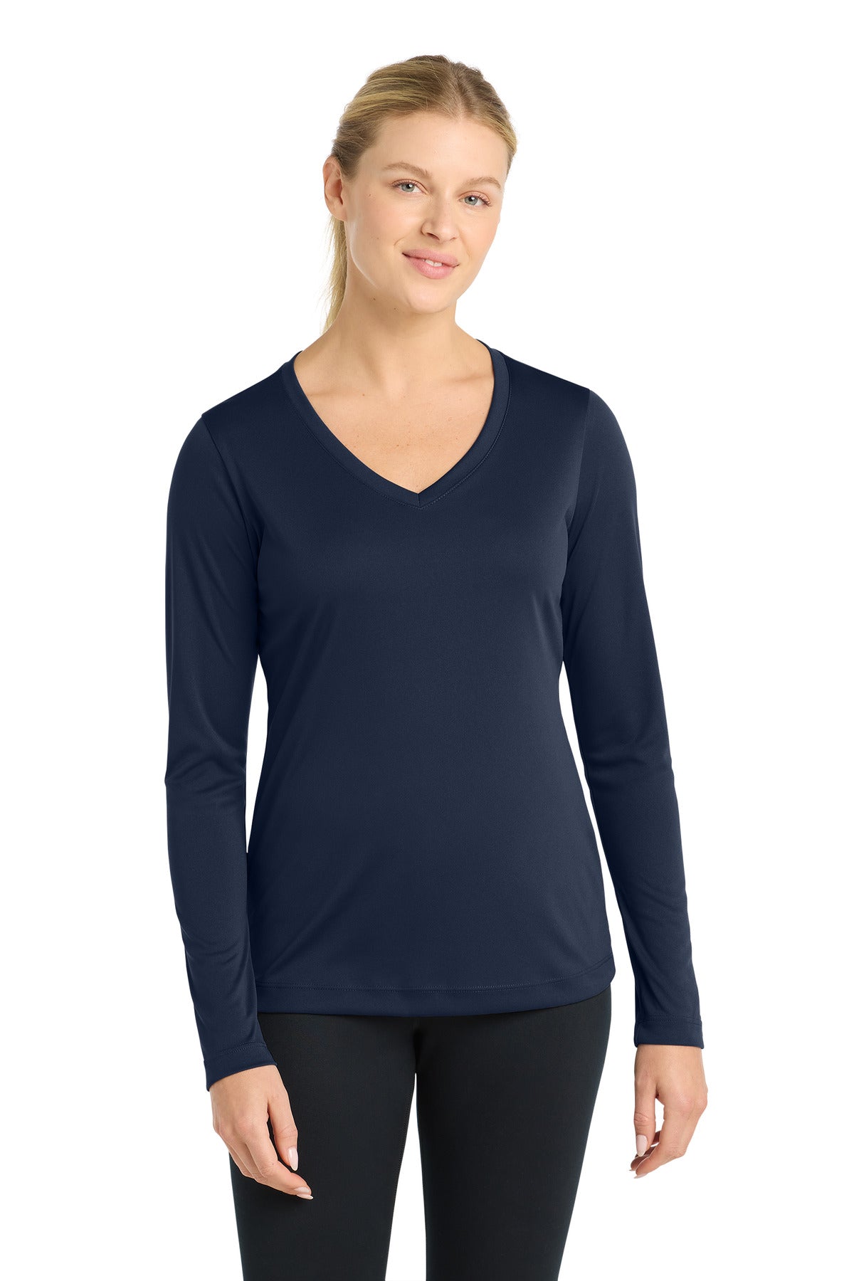 Sport-Tek   Women's Long Sleeve PosiCharge   Competitor V-Neck Tee. LST353LS
