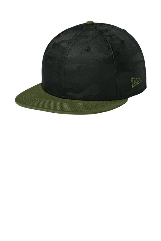 New Era    Camo Flat Bill Snapback Cap NE407