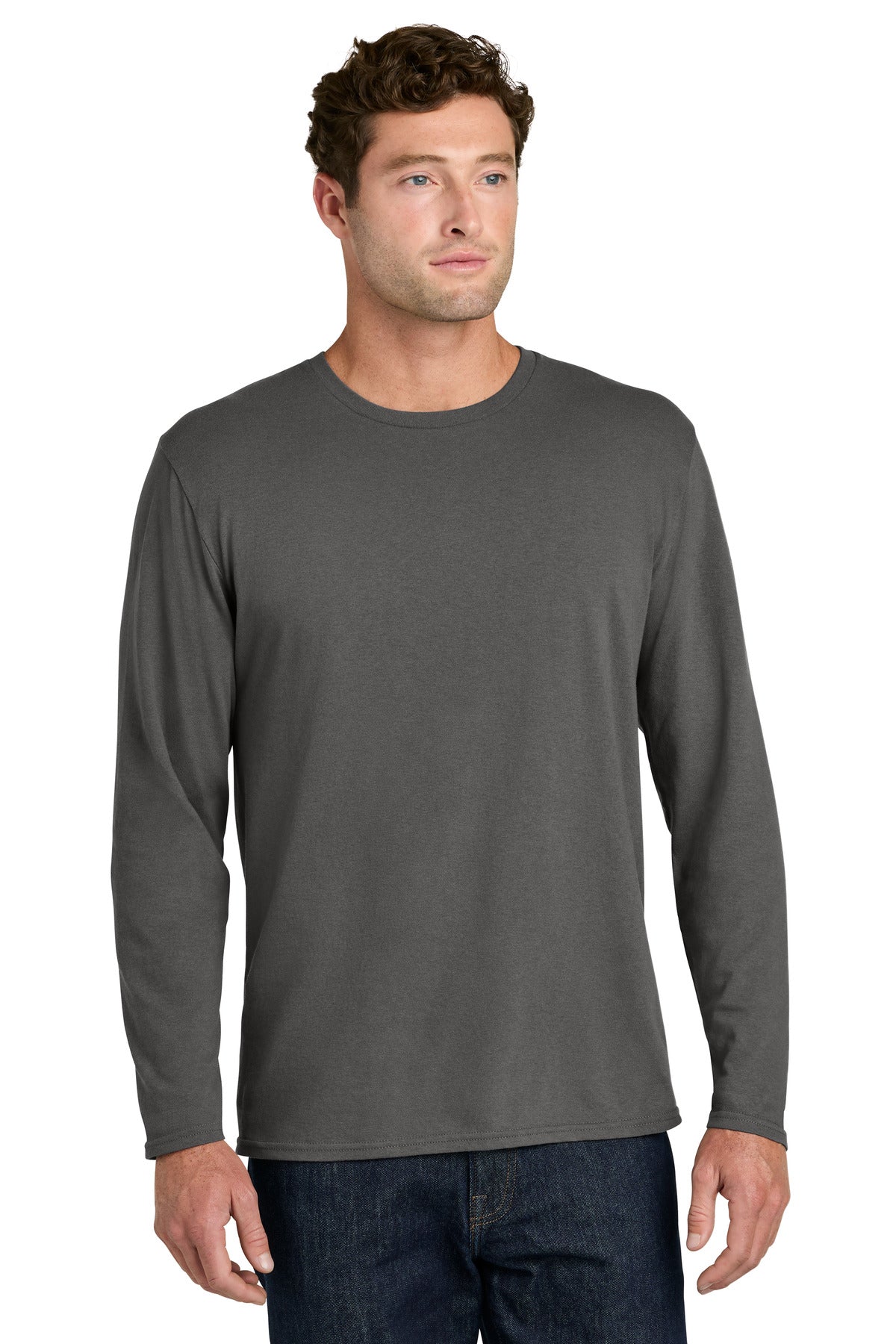 Port & Co   Easy Cotton Long Sleeve Tee PC43LS