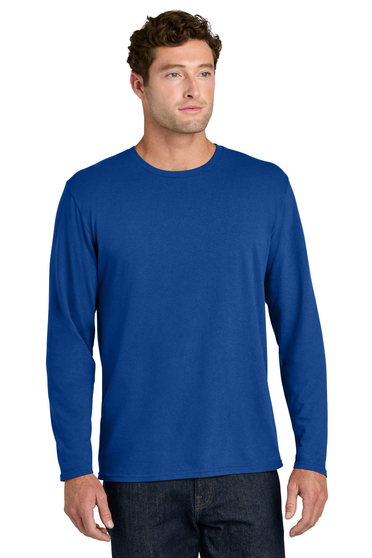 Port & Co   Easy Cotton Long Sleeve Tee PC43LS
