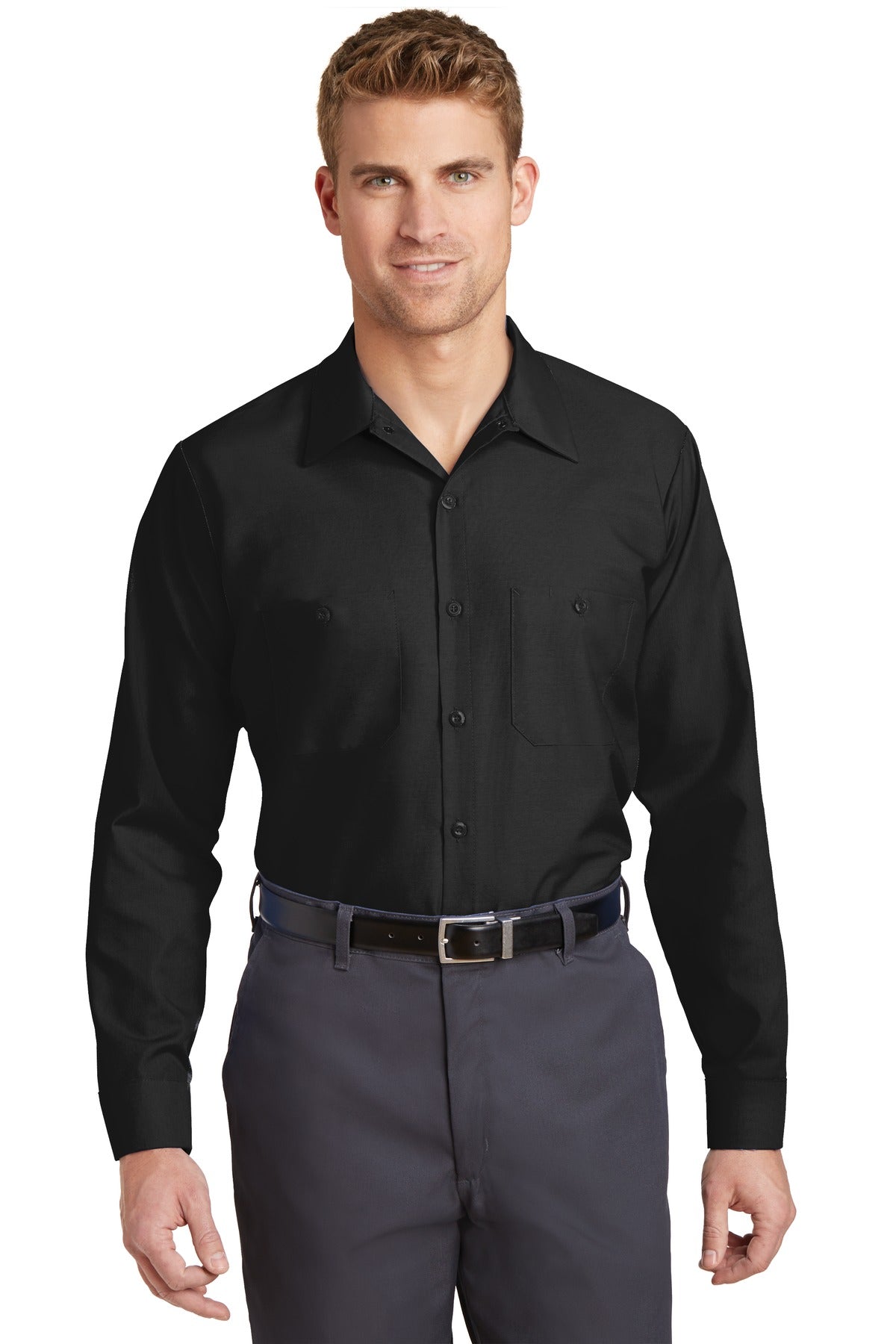 Red Kap   Long Sleeve Industrial Work Shirt.  SP14