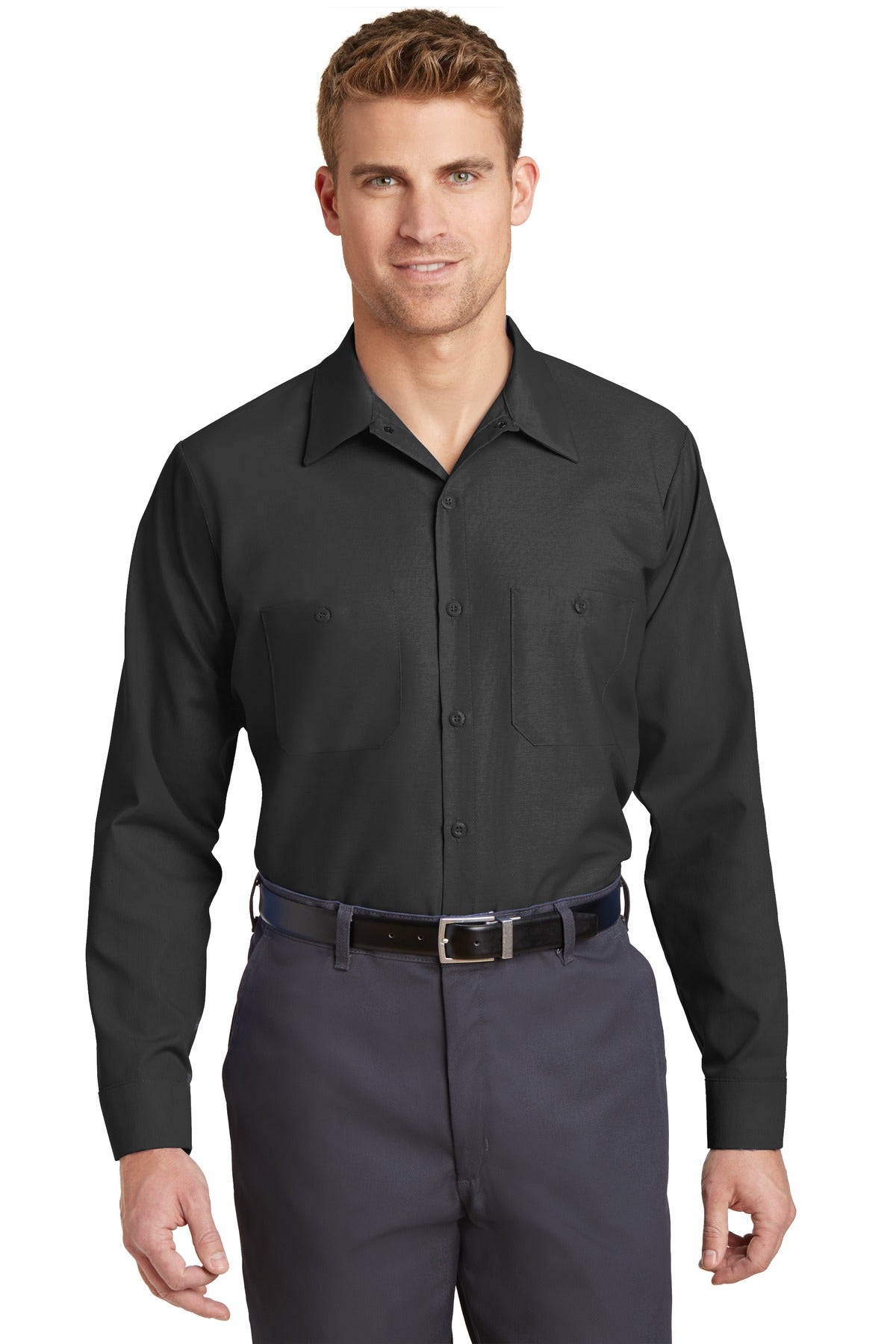 Red Kap   Long Sleeve Industrial Work Shirt.  SP14