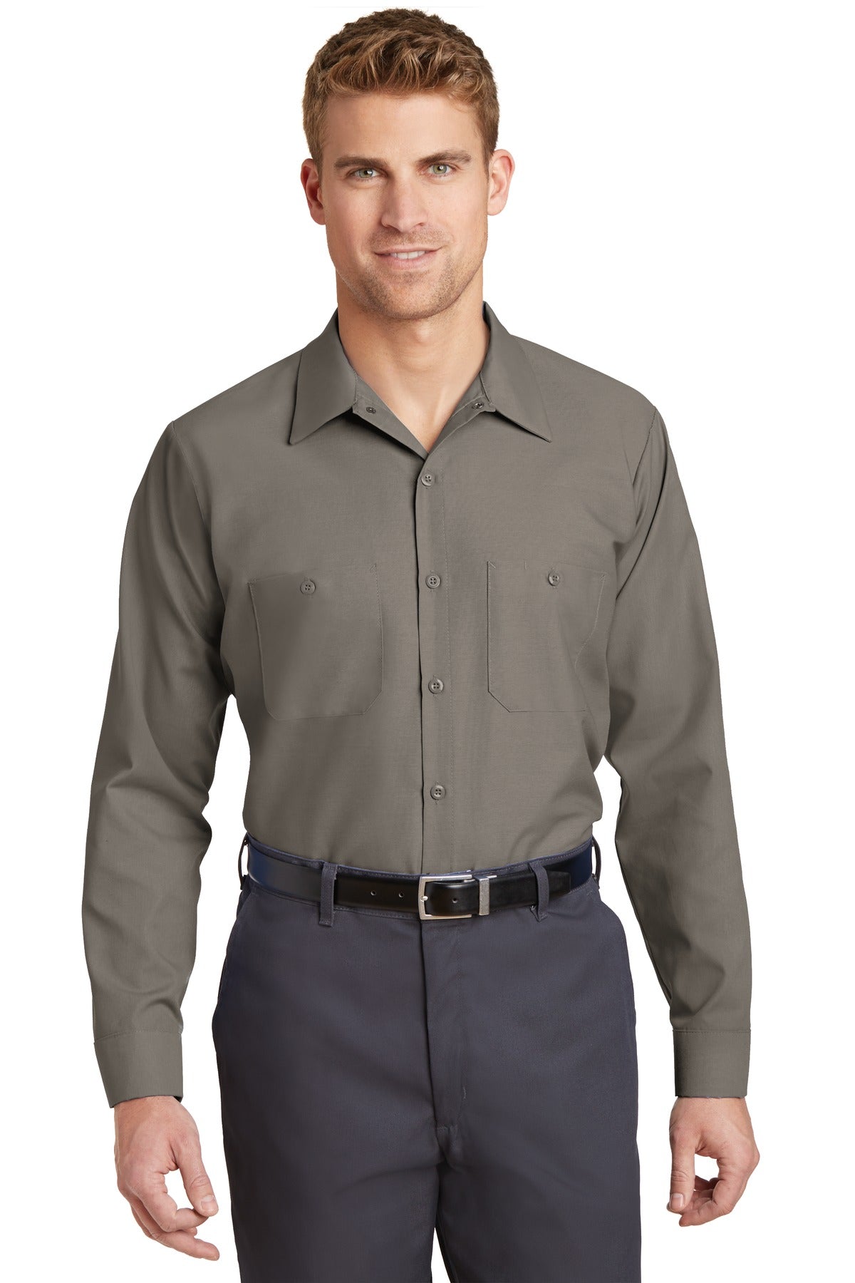 Red Kap   Long Sleeve Industrial Work Shirt.  SP14