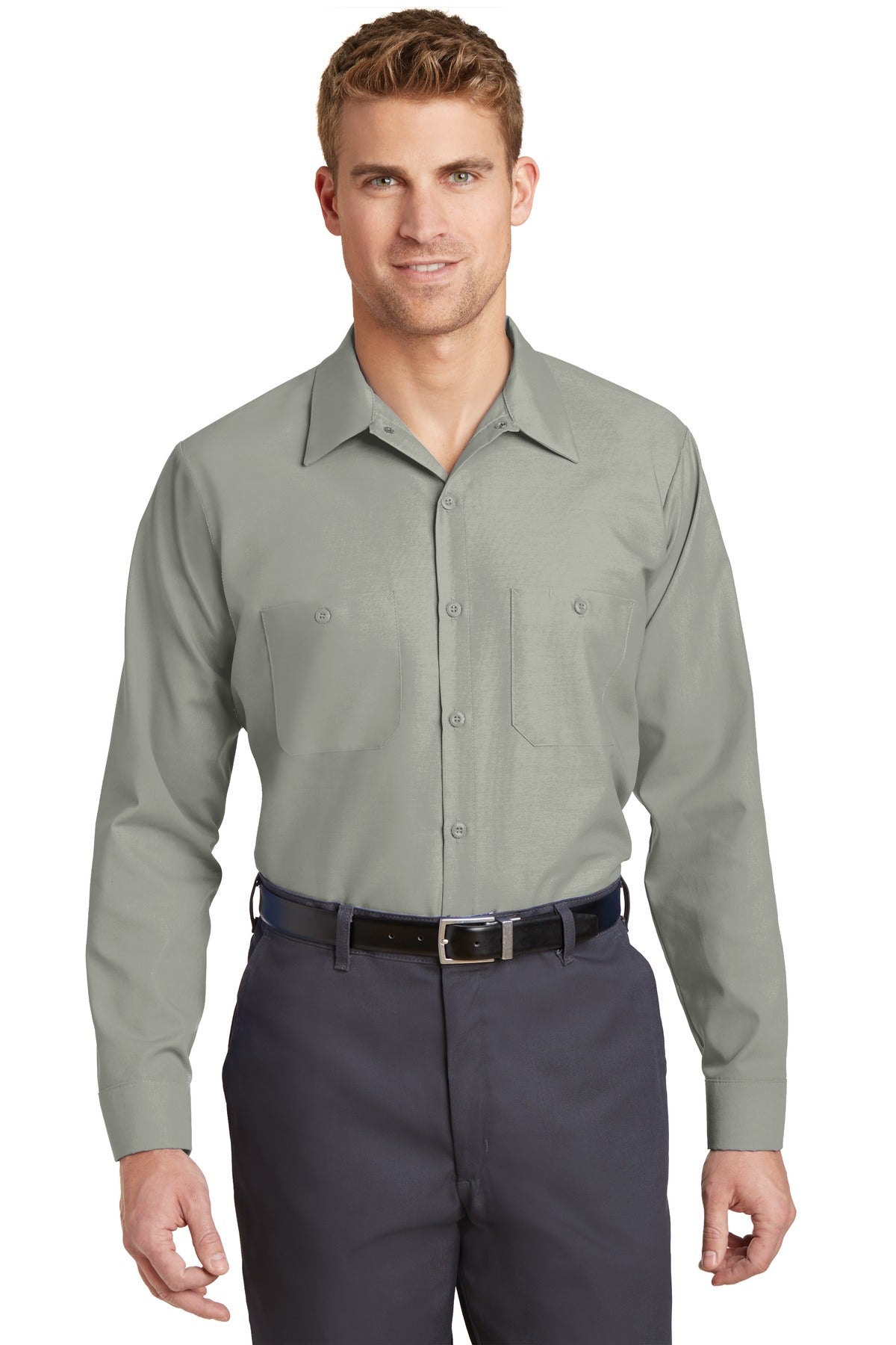 Red Kap   Long Sleeve Industrial Work Shirt.  SP14