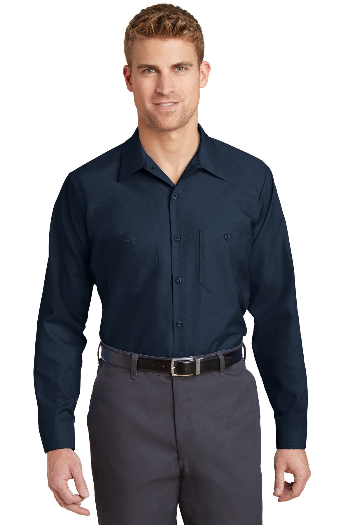 Red Kap   Long Sleeve Industrial Work Shirt.  SP14