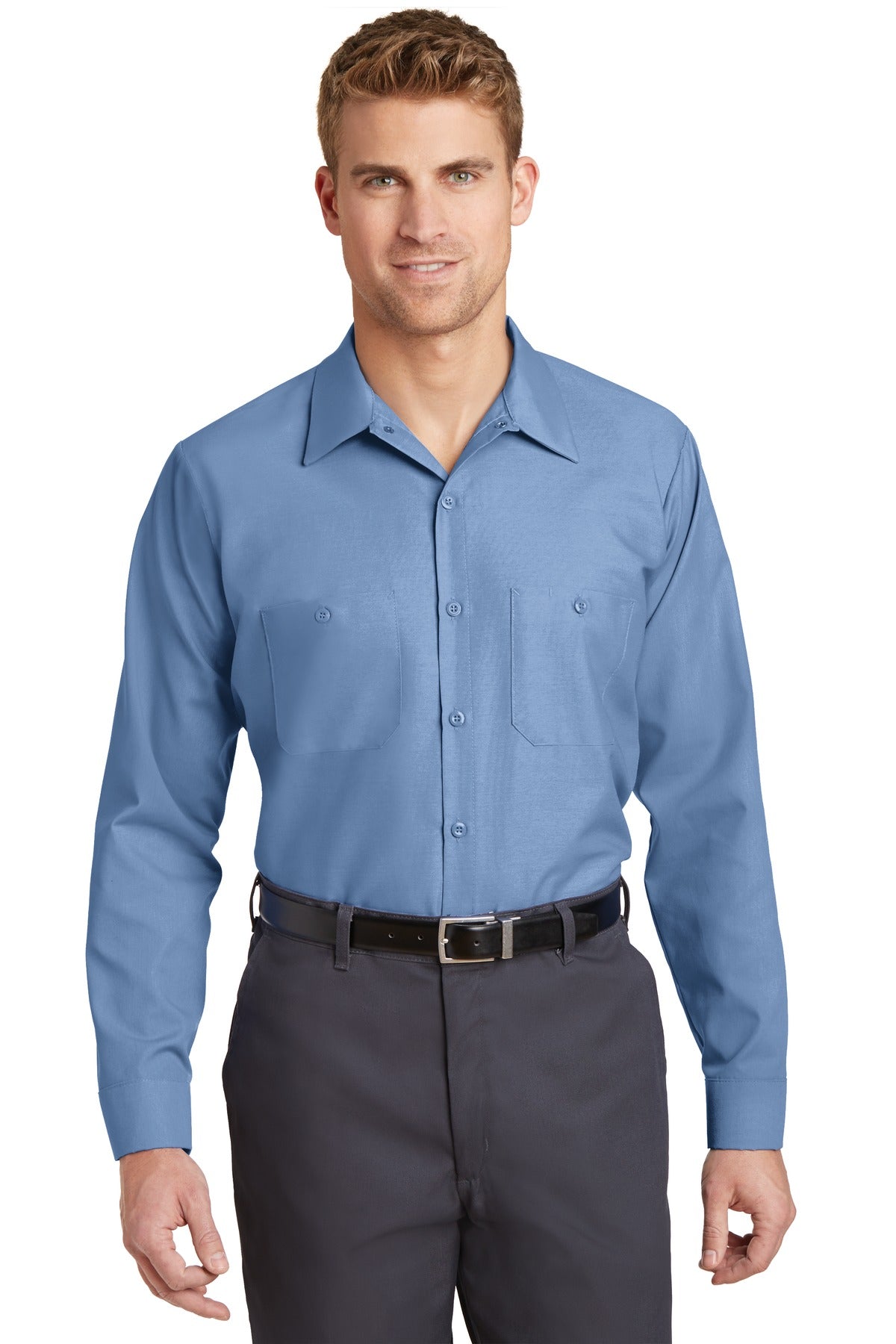 Red Kap   Long Sleeve Industrial Work Shirt.  SP14