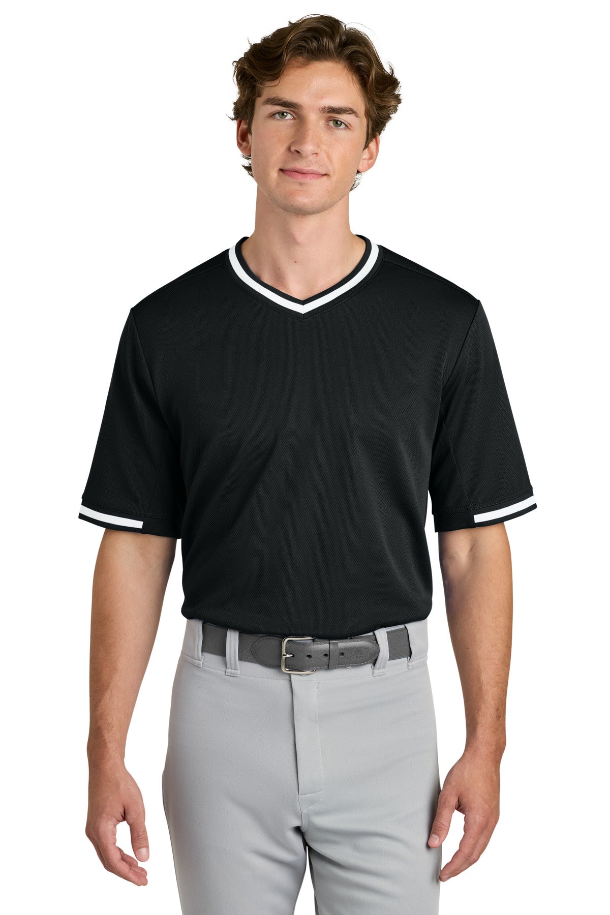 Sport-Tek   Tough Mesh V-Neck Baseball Jersey ST221