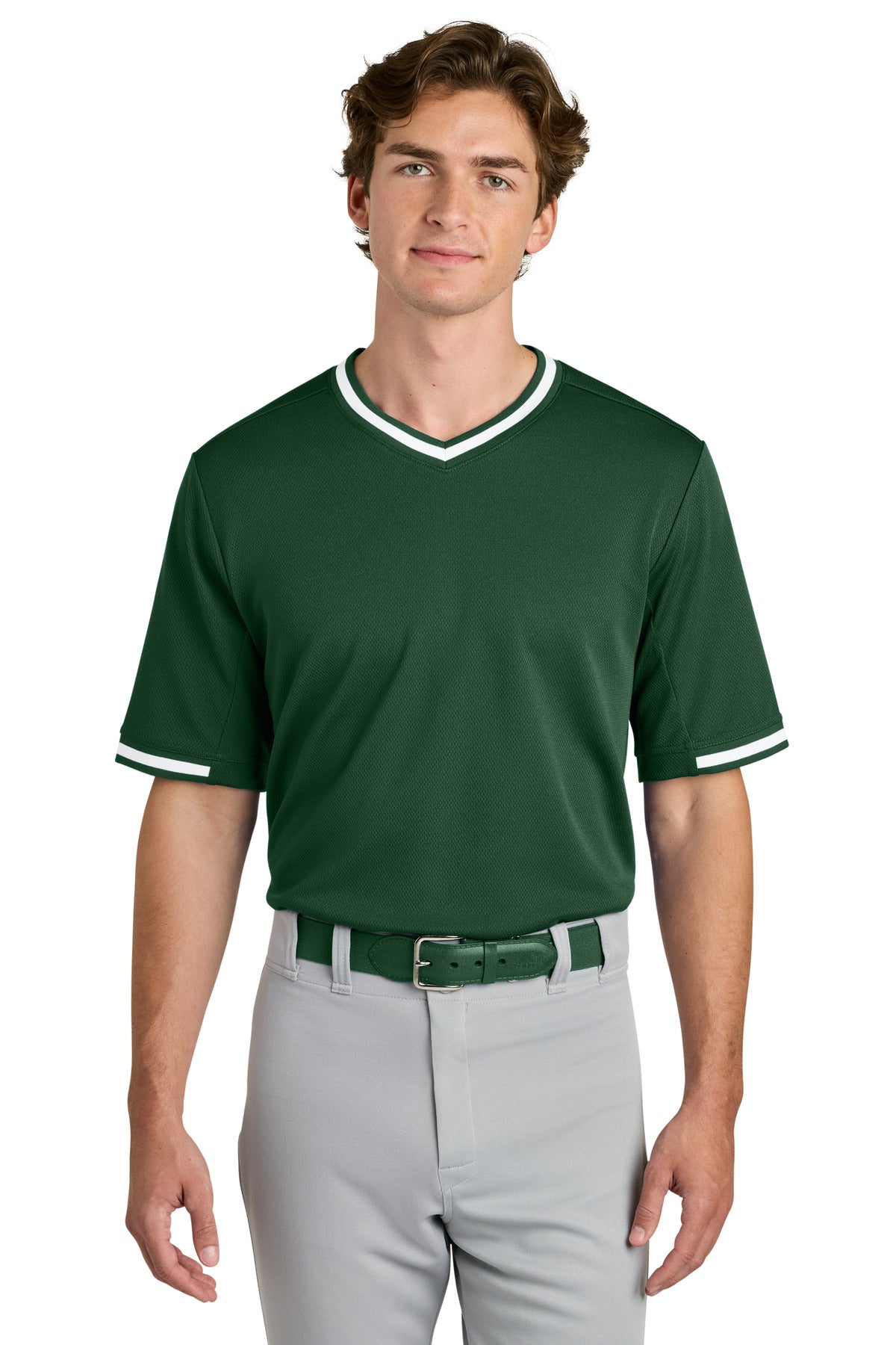 Sport-Tek   Tough Mesh V-Neck Baseball Jersey ST221