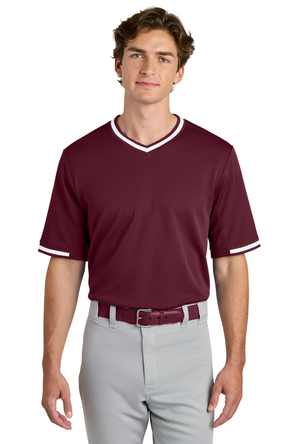 Sport-Tek   Tough Mesh V-Neck Baseball Jersey ST221