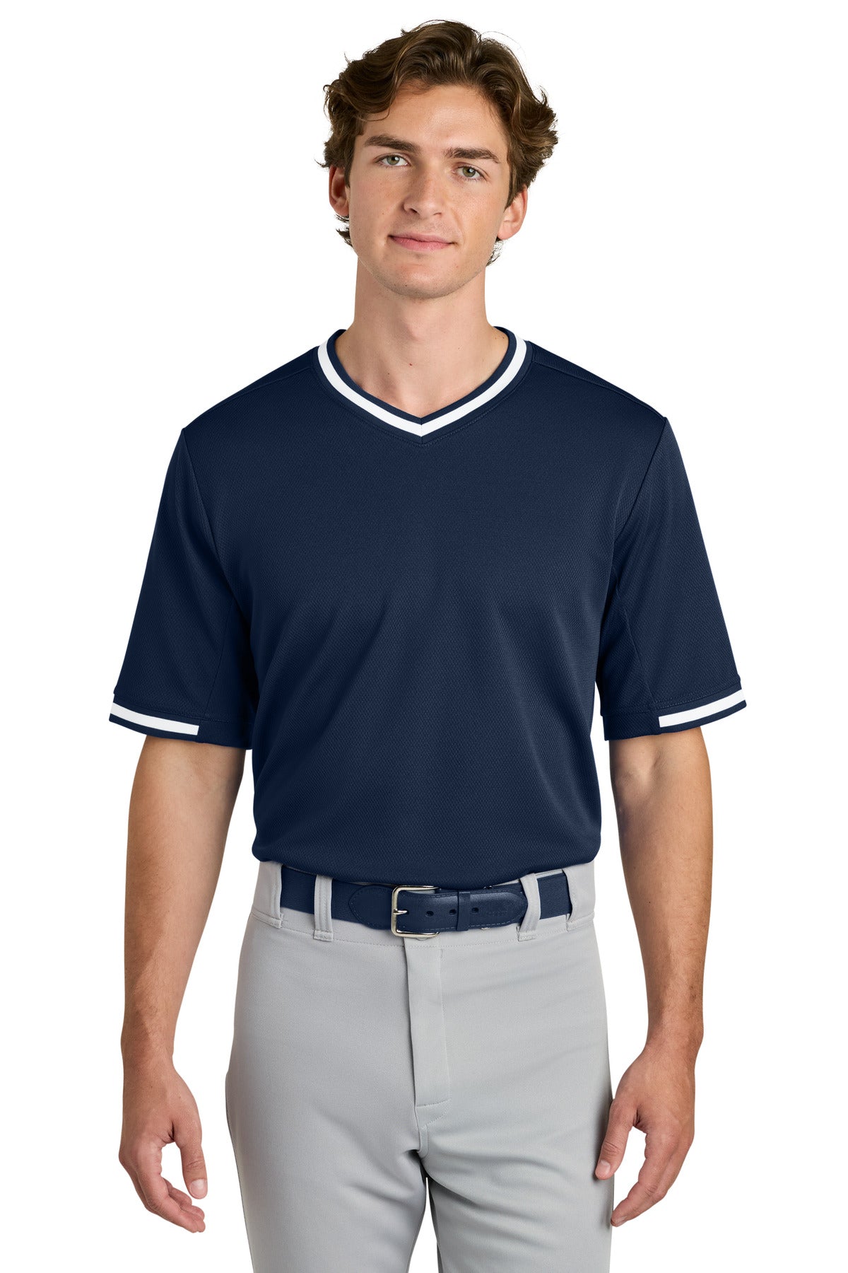Sport-Tek   Tough Mesh V-Neck Baseball Jersey ST221