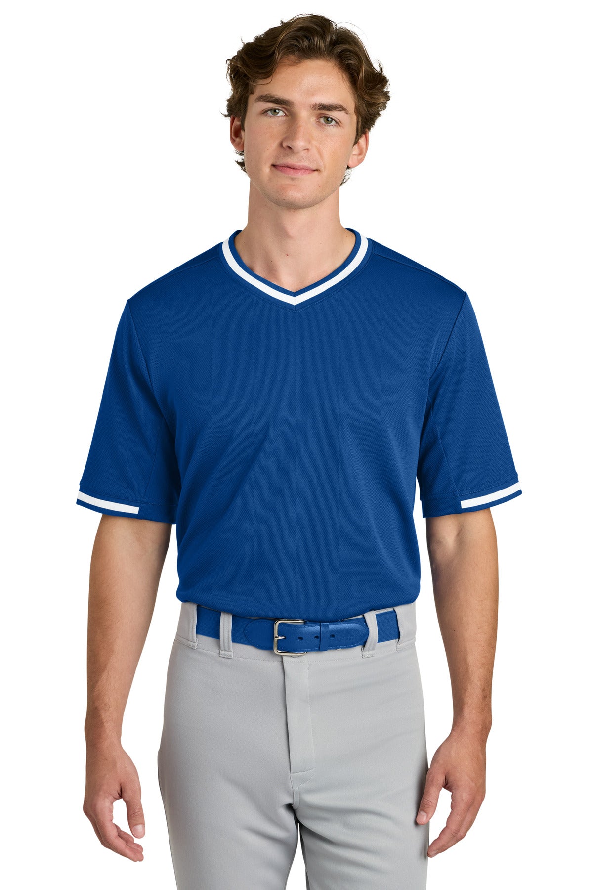 Sport-Tek   Tough Mesh V-Neck Baseball Jersey ST221