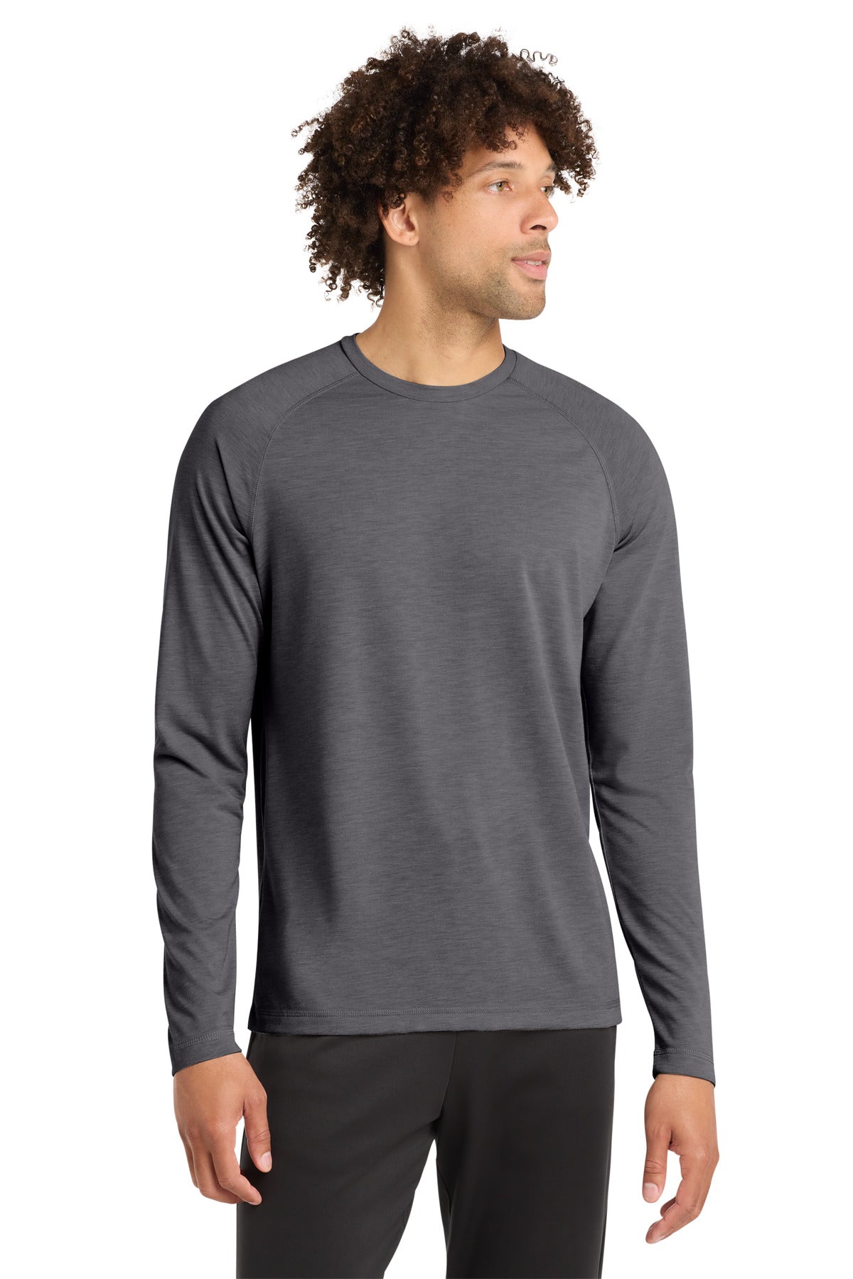 Sport-Tek    PosiCharge    Long Sleeve Tri-Blend Wicking Raglan Tee ST400LS