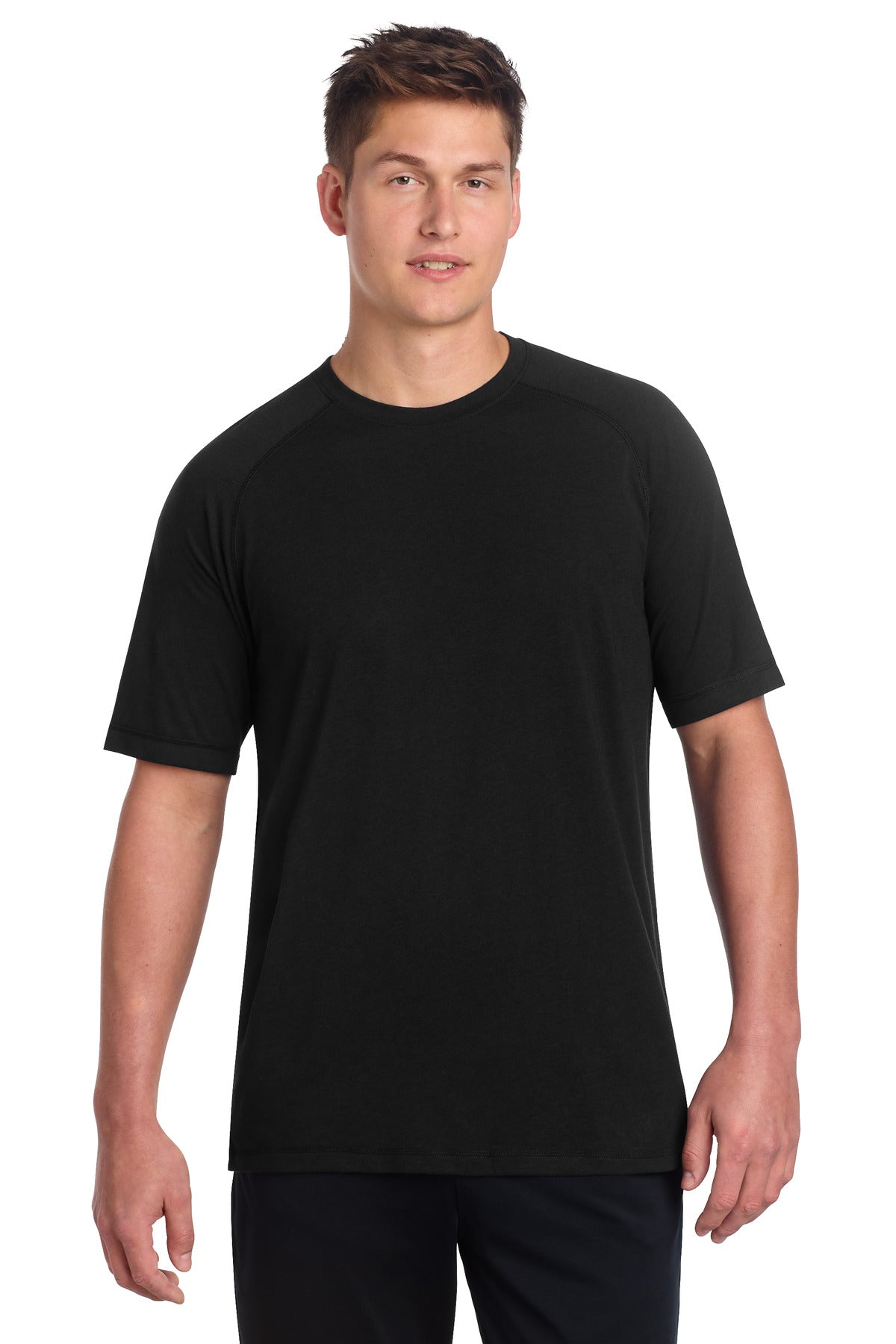 Sport-Tek    PosiCharge    Tri-Blend Wicking Raglan Tee. ST400