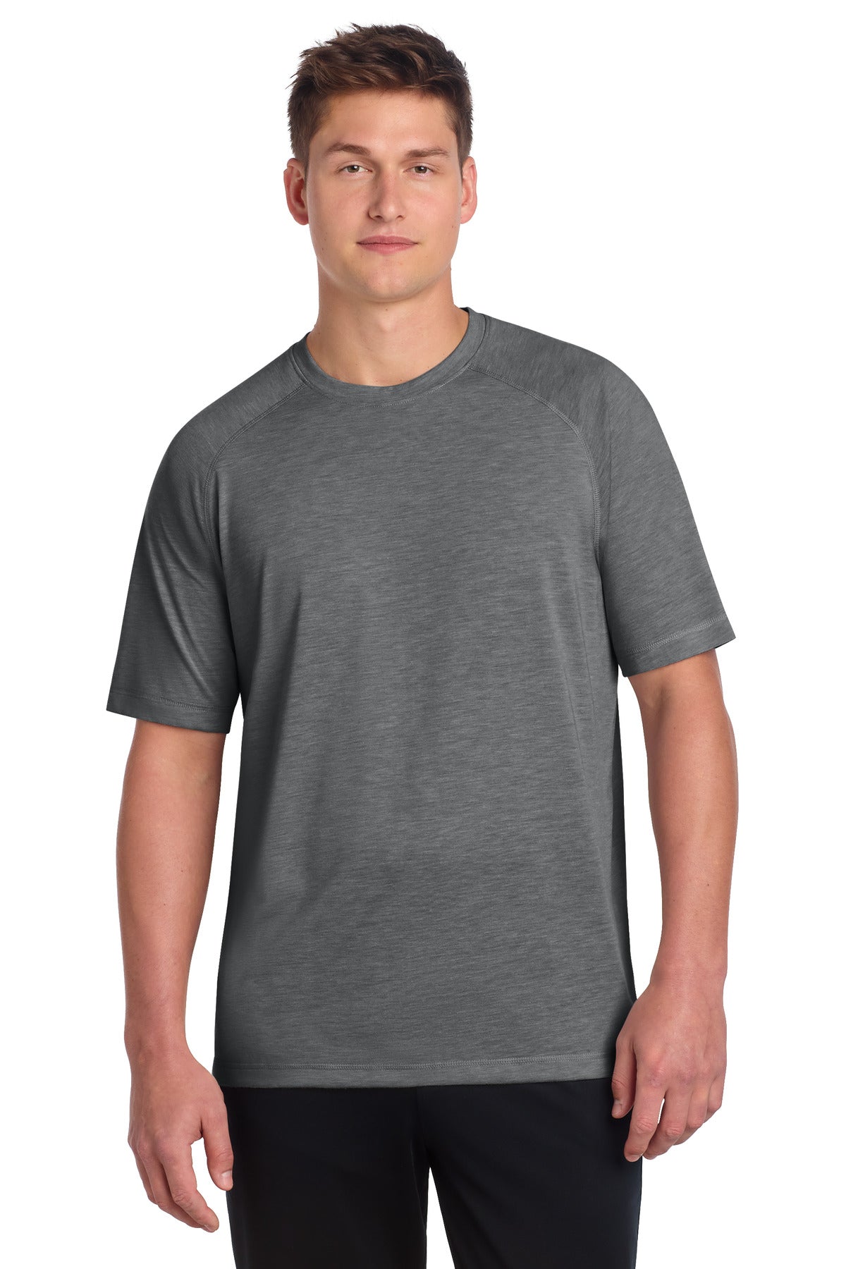 Sport-Tek    PosiCharge    Tri-Blend Wicking Raglan Tee. ST400