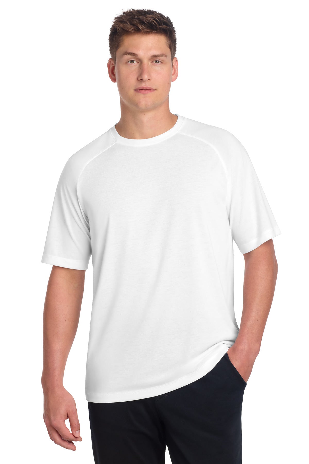 Sport-Tek    PosiCharge    Tri-Blend Wicking Raglan Tee. ST400