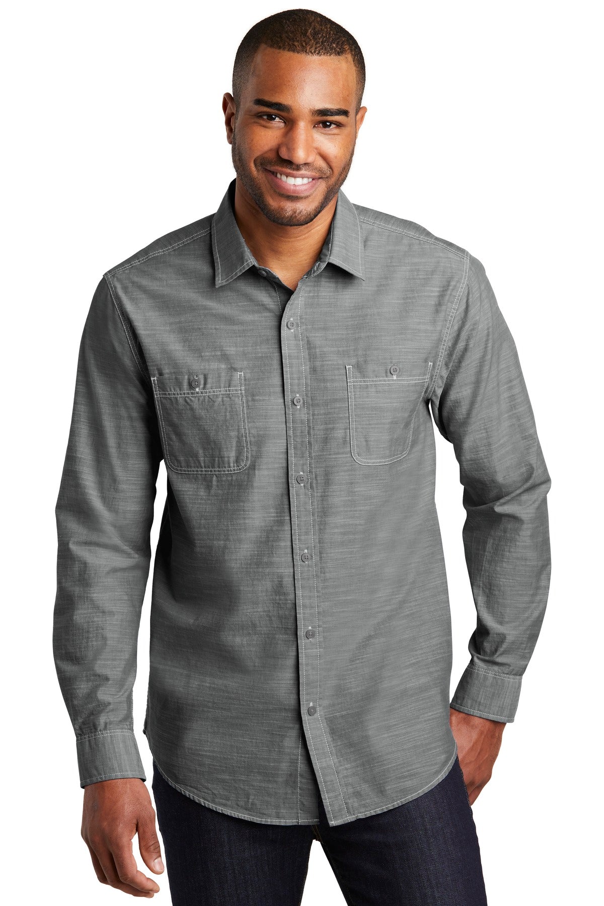 Port Authority   Slub Chambray Shirt. W380