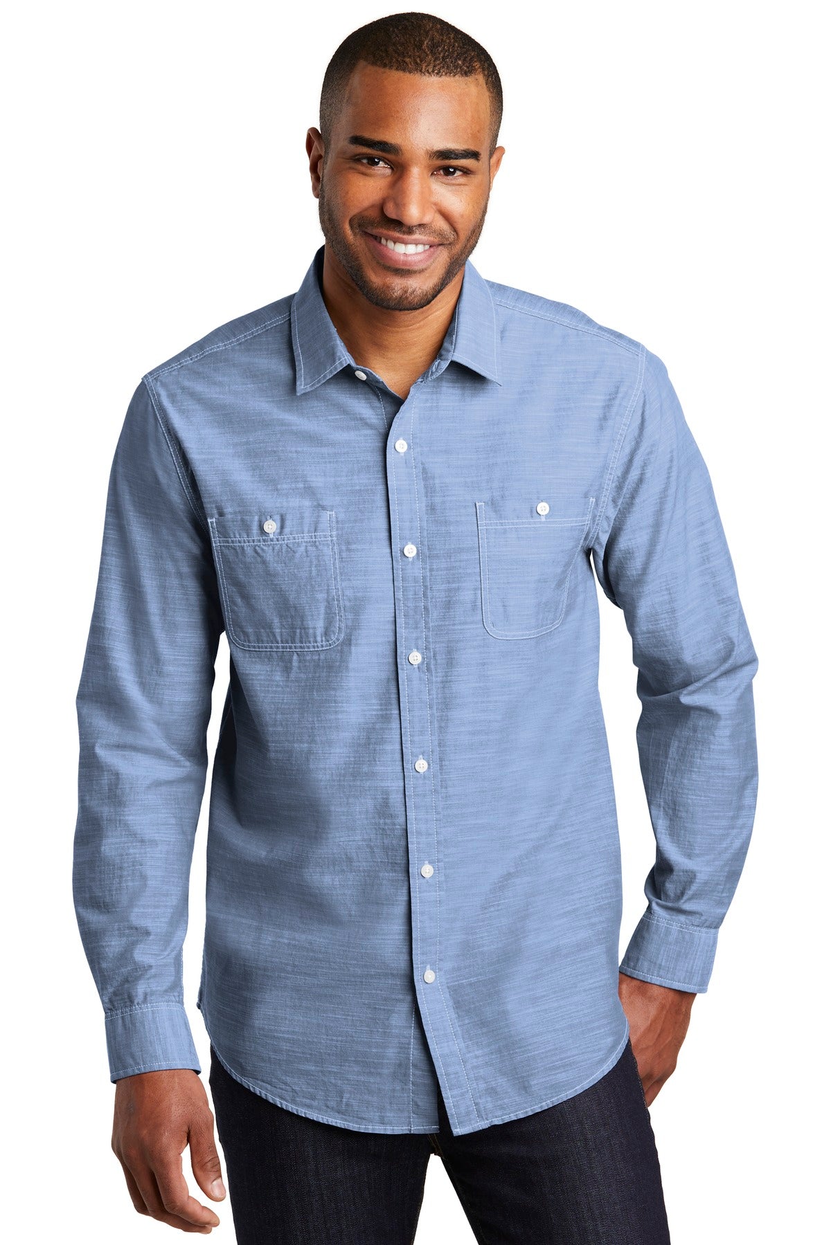 Port Authority   Slub Chambray Shirt. W380