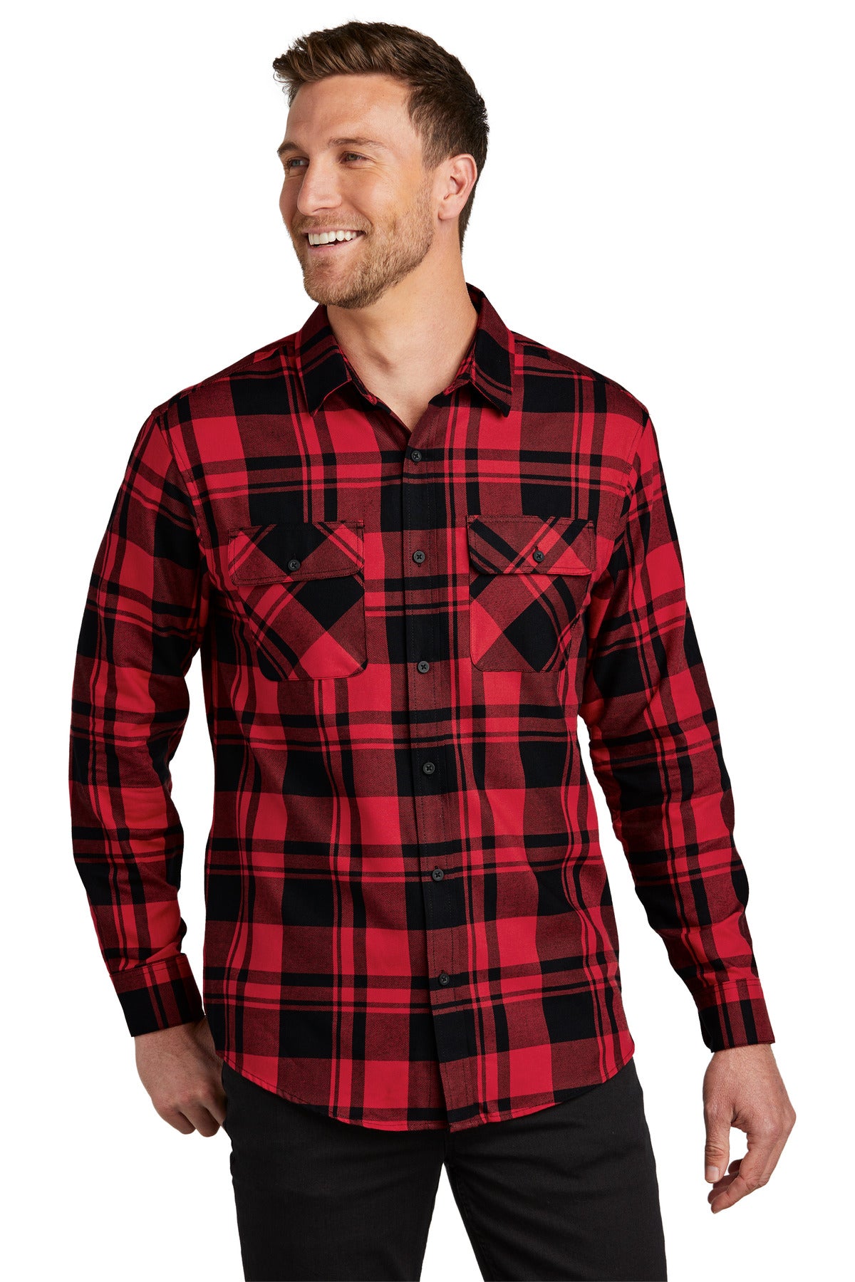 Port Authority   Plaid Flannel Shirt. W668