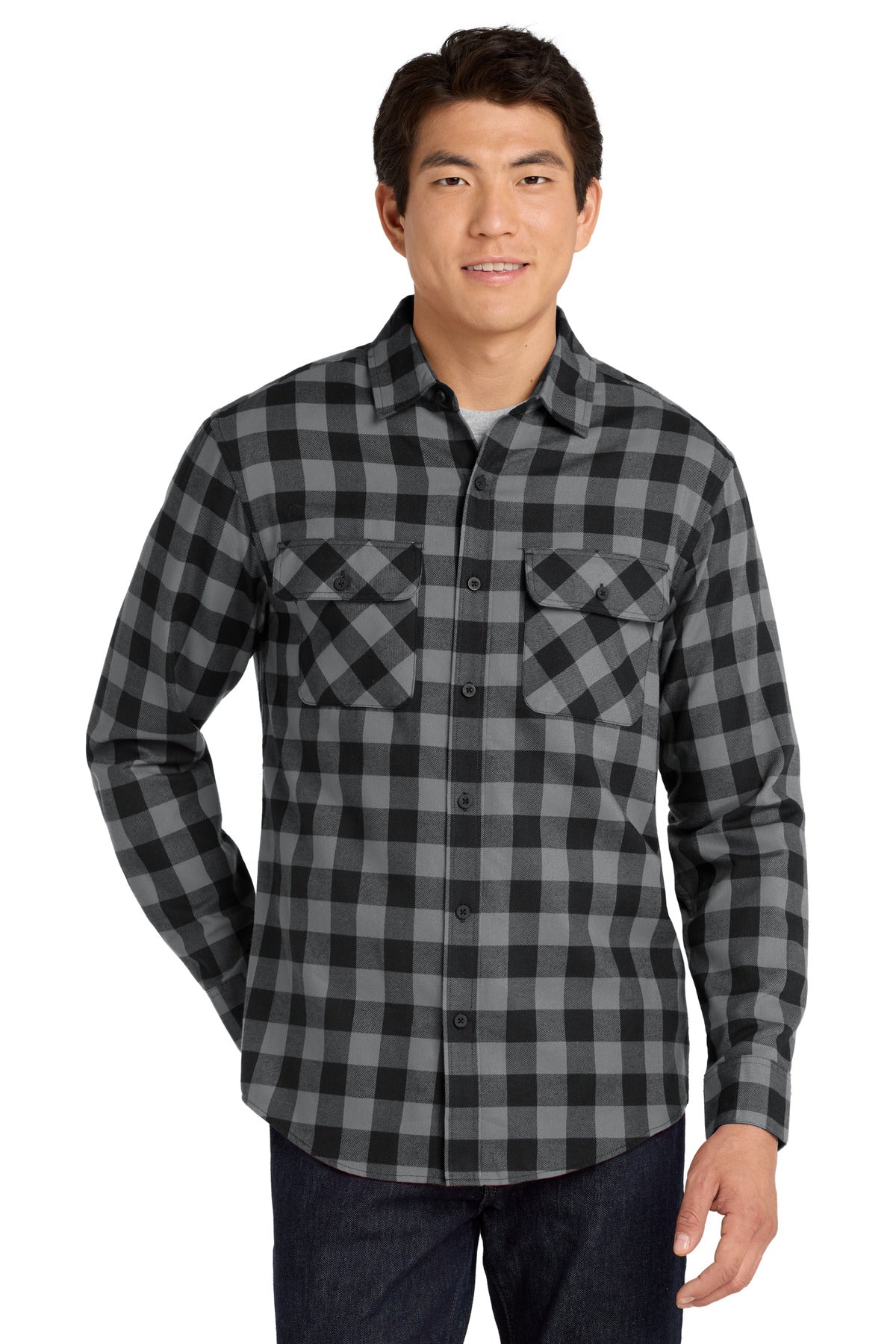 Port Authority   Plaid Flannel Shirt. W668