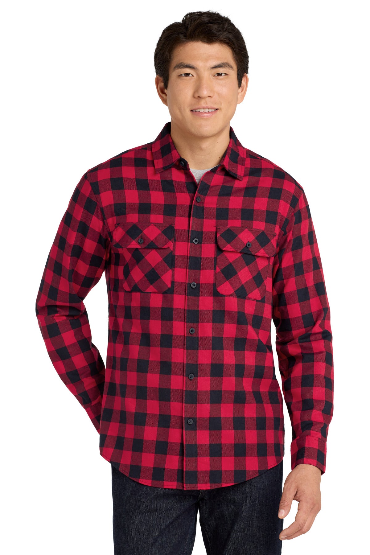 Port Authority   Plaid Flannel Shirt. W668
