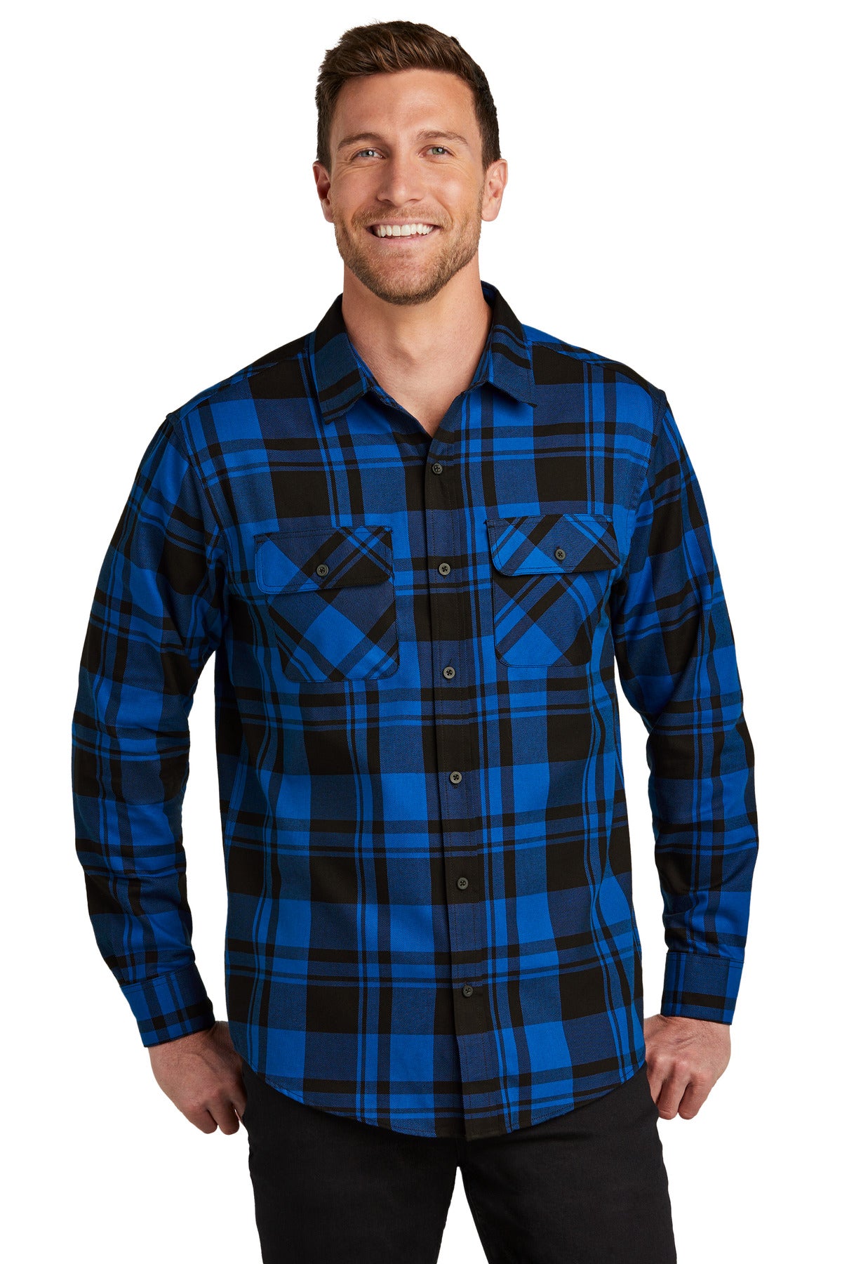 Port Authority   Plaid Flannel Shirt. W668