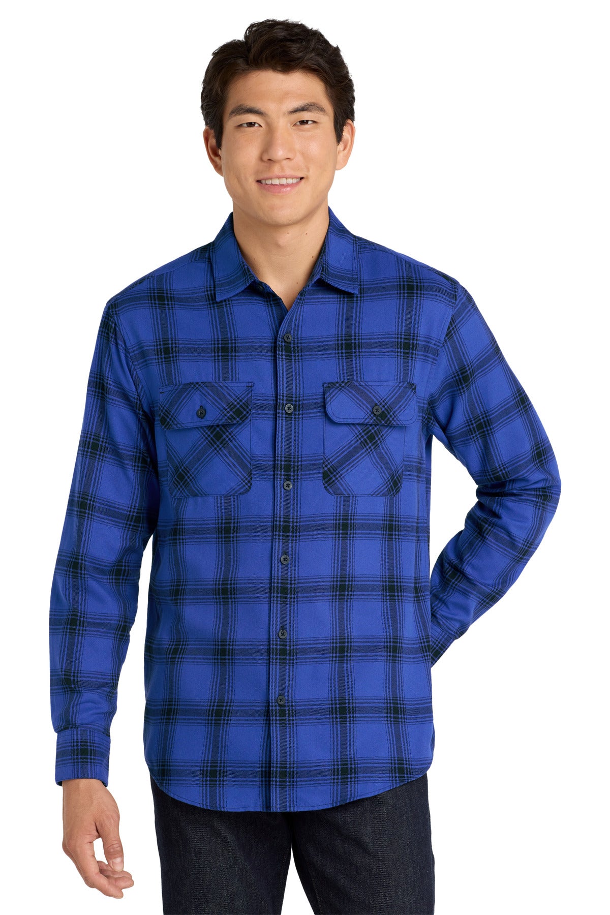 Port Authority   Plaid Flannel Shirt. W668