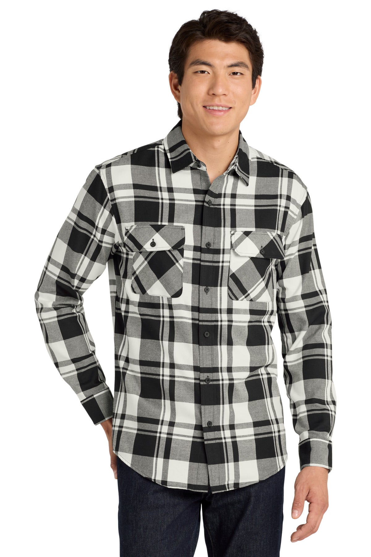 Port Authority   Plaid Flannel Shirt. W668