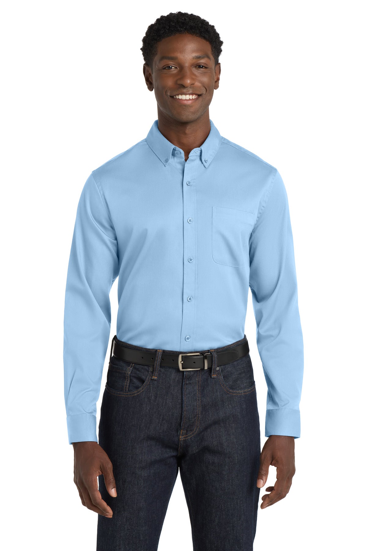 Port Authority   Long Sleeve SuperPro React   Twill Shirt. W808