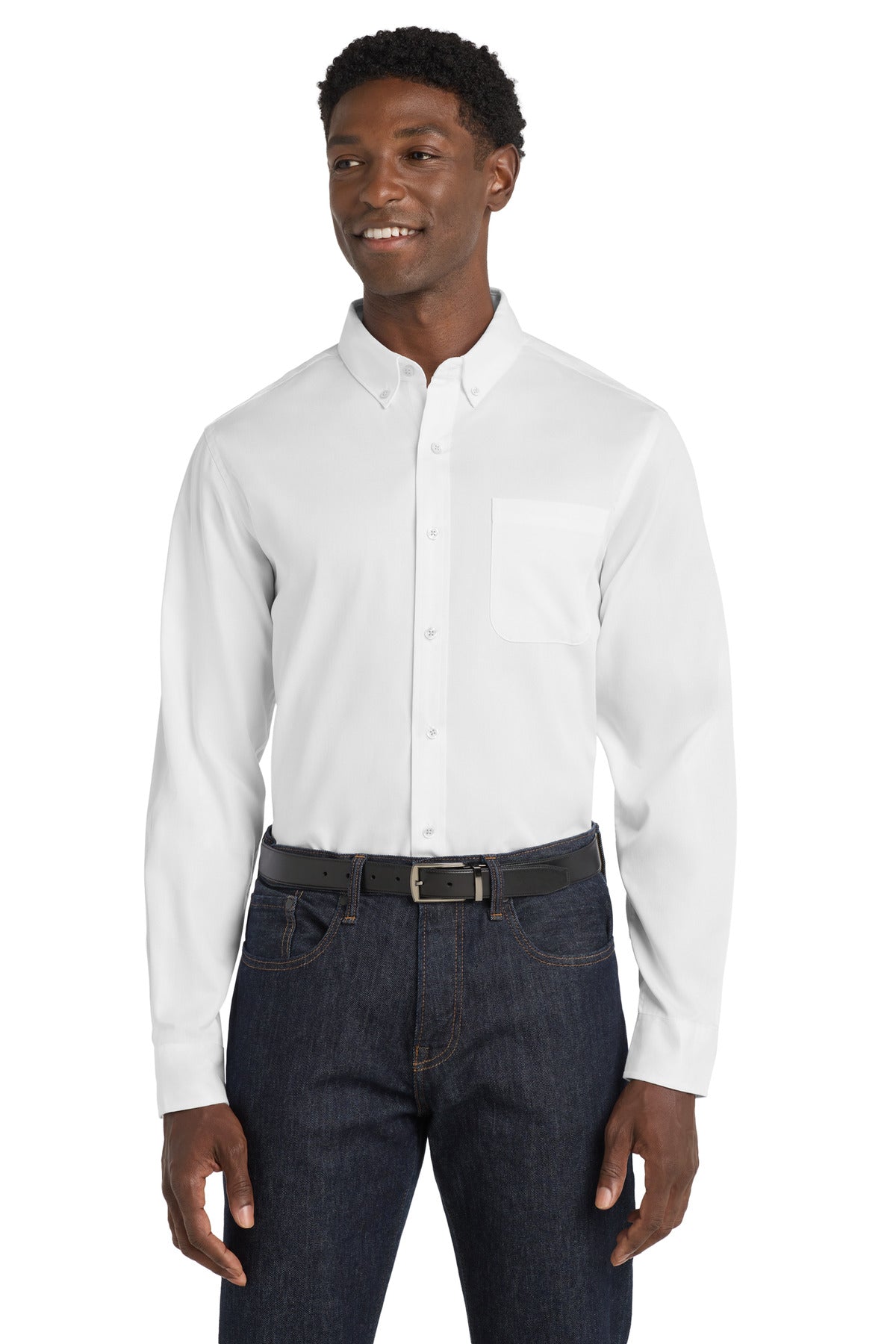 Port Authority   Long Sleeve SuperPro React   Twill Shirt. W808