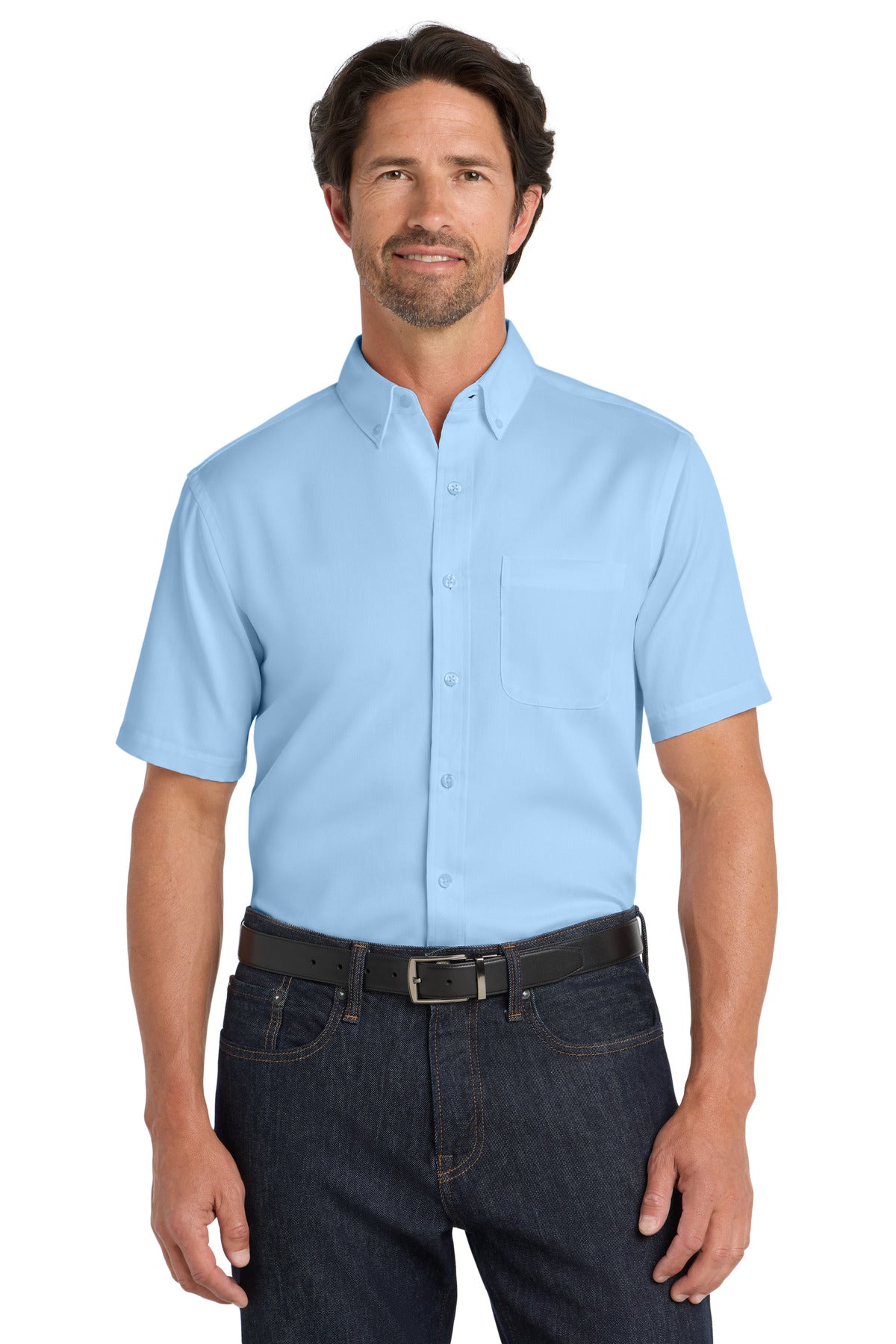 Port Authority   Short Sleeve SuperPro React   Twill Shirt. W809