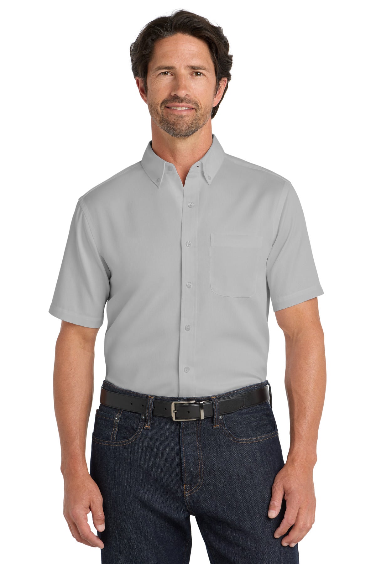 Port Authority   Short Sleeve SuperPro React   Twill Shirt. W809