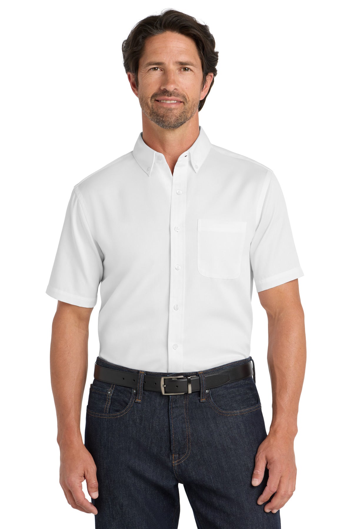 Port Authority   Short Sleeve SuperPro React   Twill Shirt. W809