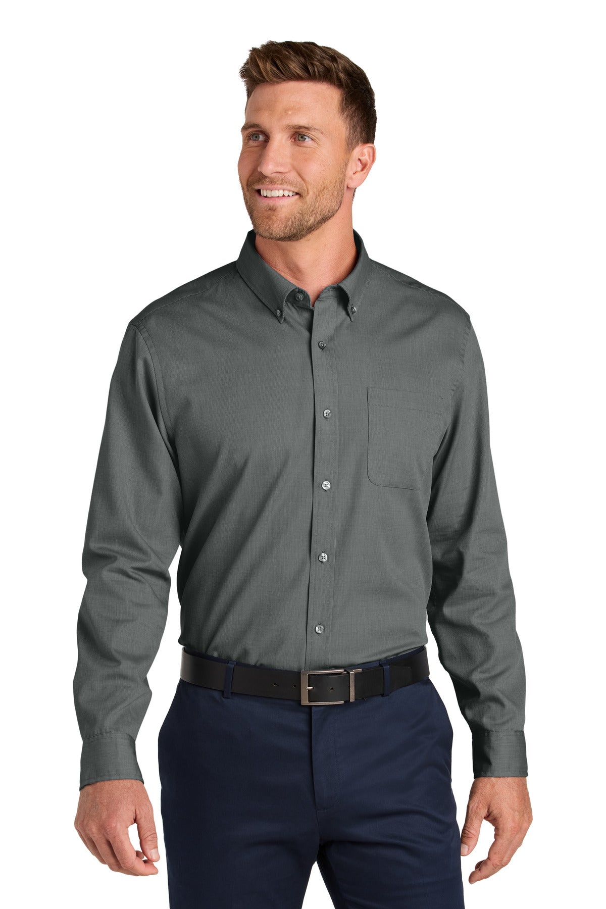 Port Authority   Long Sleeve Nailhead Easy Care Shirt W816